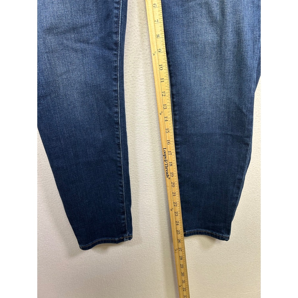 Classic Minimalist J.Crew Womens 33 Blue 9" Mid-Rise Skinny Jeans - Picture 6 of 10